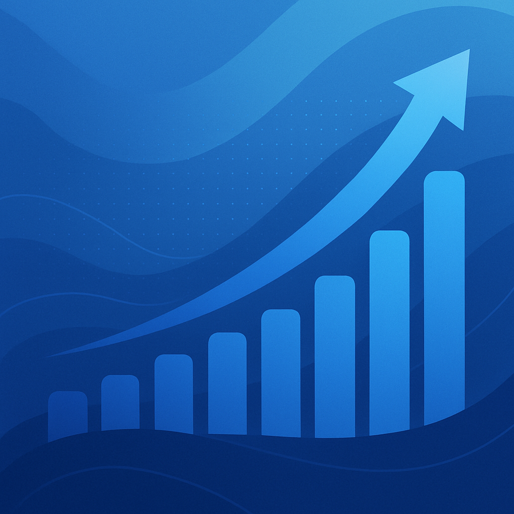 Abstract business growth momentum illustration using the blue colors from my website of blues Abstract business growth momentum illustration using the blue colors from my website of blues