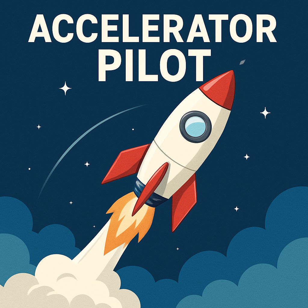 An enticing image representing my next level product called the Accelerator Pilot Match the image used for the Momentum Pilot with a rocket entering t-1-1